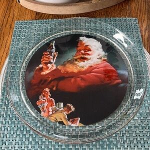 💜VINTAGE Santa Coca Cola Platter 1993-94